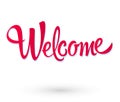 Welcome Hand lettering vector illustration design. Royalty Free Stock Photo