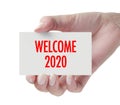 Welcome 2020 with hand