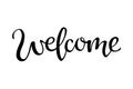 Welcome lettering sign, vector illustration