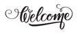 Welcome Handwritten brush calligraphy lettering