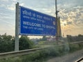 Welcome hoarding of Bhopal City