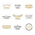 Welcome home collection. Set of labels, emblems, stickers or bad