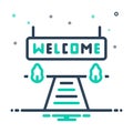 Mix icon for Welcome, greeting and pleasent