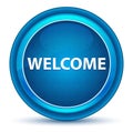 Welcome Eyeball Blue Round Button