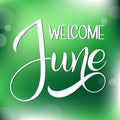 Hello June lettering.