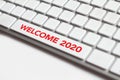 Welcome 2020 on the keyboard