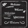 Welcome lettering. Royalty Free Stock Photo