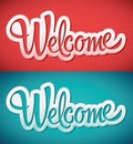 Welcome - lettering vector