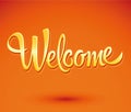 Welcome - lettering vector