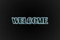 WELCOME letters banner on blue squares Royalty Free Stock Photo