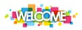 WELCOME letters banner Royalty Free Stock Photo