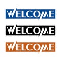 Welcome letters / word on white background. Illustration of celebration greeting Royalty Free Stock Photo