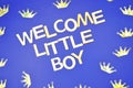 welcome little boy - gift card background Royalty Free Stock Photo