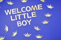 welcome little boy - gift card Royalty Free Stock Photo