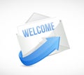 Welcome mail message illustration design