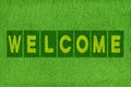 Welcome message background