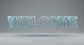 Welcome Message in Clear White Font Royalty Free Stock Photo