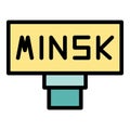 Welcome minsk icon vector flat