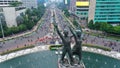 Welcome Monument. Monumen Selamat Datang at Hotel Indonesia Roundabout Bundaran HI