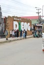 Welcome monument to the Dieng Plateau area, Central Java