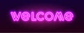 Welcome neon light banner night club led glow lamp