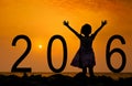 Welcome the new year - 2016 Royalty Free Stock Photo