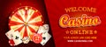 Welcome online casino gorizontal banner.