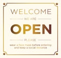 Welcome retro door sign