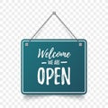 Welcome we are open signboard.