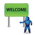 Welcome. People Icon. ÃÂ illustration in vector format