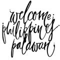 Welcome philippines hand lettering design for posters