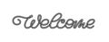 Welcome phrase title wavy line poster print header