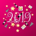 Welcome 2019 pink background