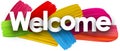 Welcome poster with brush strokes. Royalty Free Stock Photo