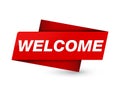 Welcome premium red tag sign