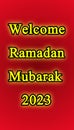 Welcome Ramadan ul Mubarak 2023 Greeting banner with beautiful green background for social media