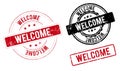 Welcome ribbon sticker. welcome sign. welcome banner