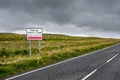 Welcome road sign in Gaelic on Isle of North Uist, Outer Hebrides, Scotland Royalty Free Stock Photo