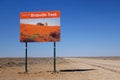 Birdsville track sign welcoming travellers to the outback, western Queensland, Australia