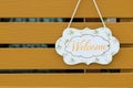 Welcome sign board. Royalty Free Stock Photo