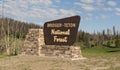 Welcome Sign Bridger-Teton National Forest US Department of Agriculture Royalty Free Stock Photo