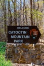 The Welcome Sign at Catoctin Mountain Park Royalty Free Stock Photo