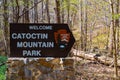 Welcome Sign at the Catoctin Mountain Park Royalty Free Stock Photo
