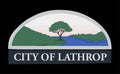 Welcome sign at City of Lathrop, California Royalty Free Stock Photo