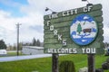 Welcome sign at the city limit of Forks - FORKS - WASHINGTON