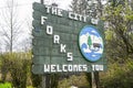 Welcome sign at the city limit of Forks - FORKS - WASHINGTON