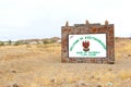 Welcome sign clean area Keetmanshoop, Namibia Royalty Free Stock Photo