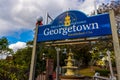 Welcome Sign on The Harborwalk, Georgetown