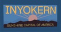 Welcome sign at Inyokern, California