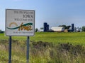 Welcome Sign for Iowa in front of a local Farm Royalty Free Stock Photo